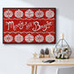 Fair Isle Snowflake II - Framed Gallery Wrapped Canvas in Floating Frame