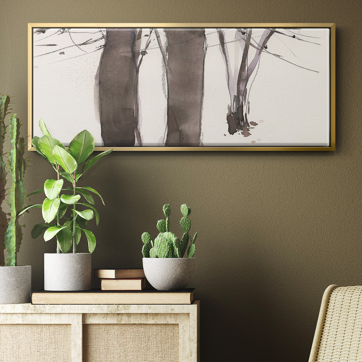 Under the Winter Tree II - Floater Framed Canvas Print