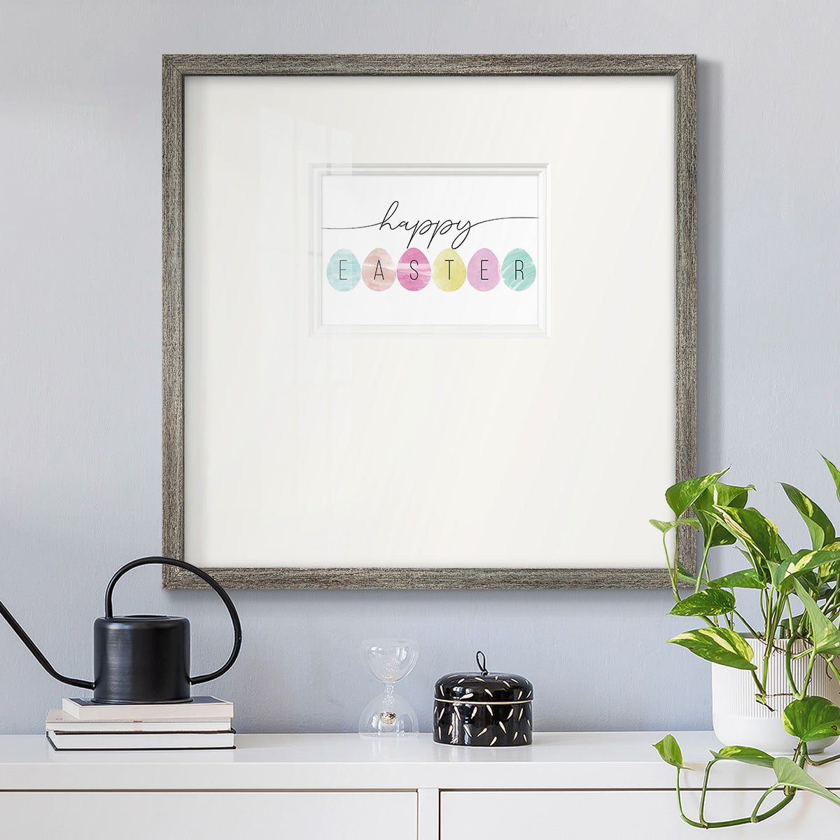 Happy Easter Premium Framed Print Double Matboard