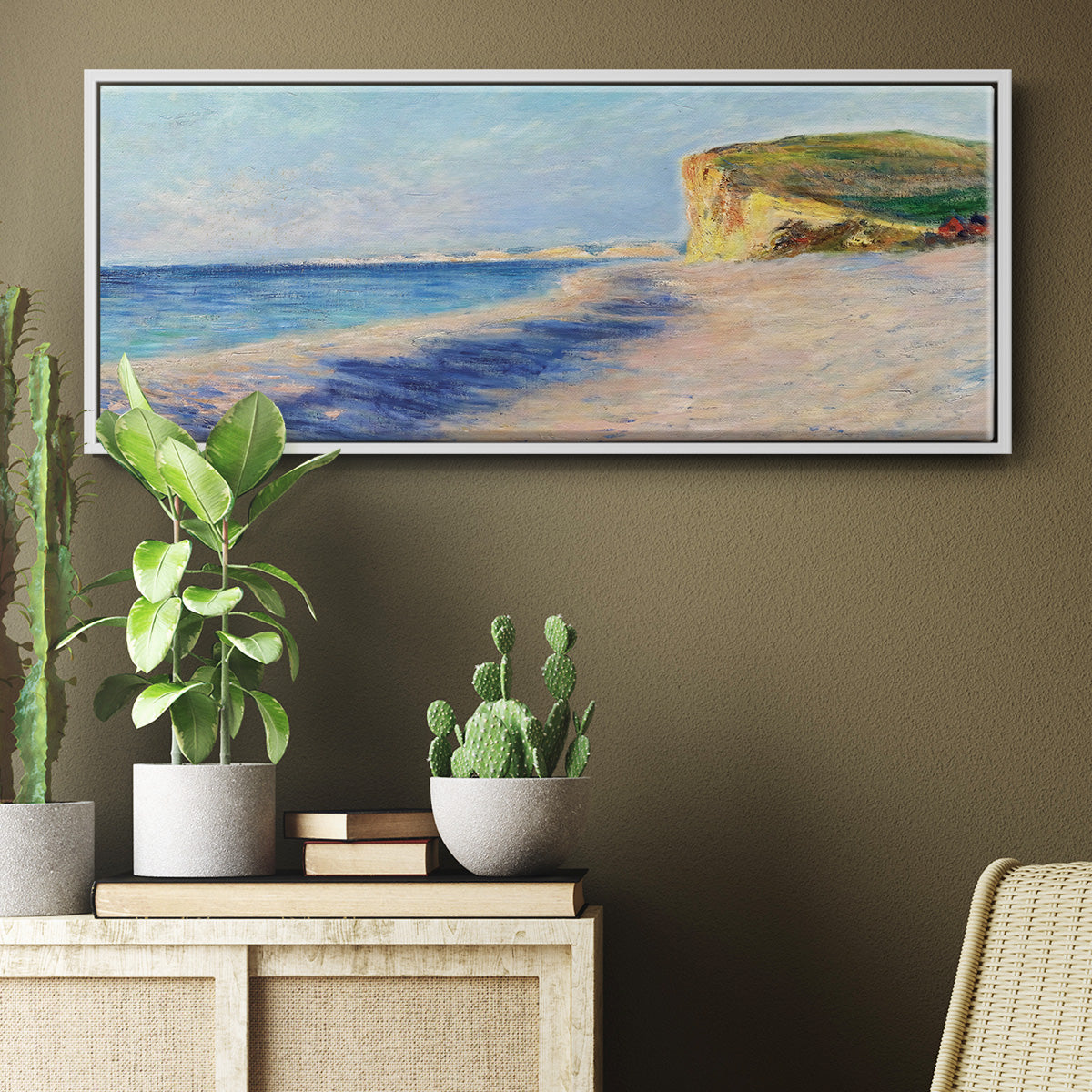 Pourville, Near Dieppe, 1882 - Floater Framed Canvas Print