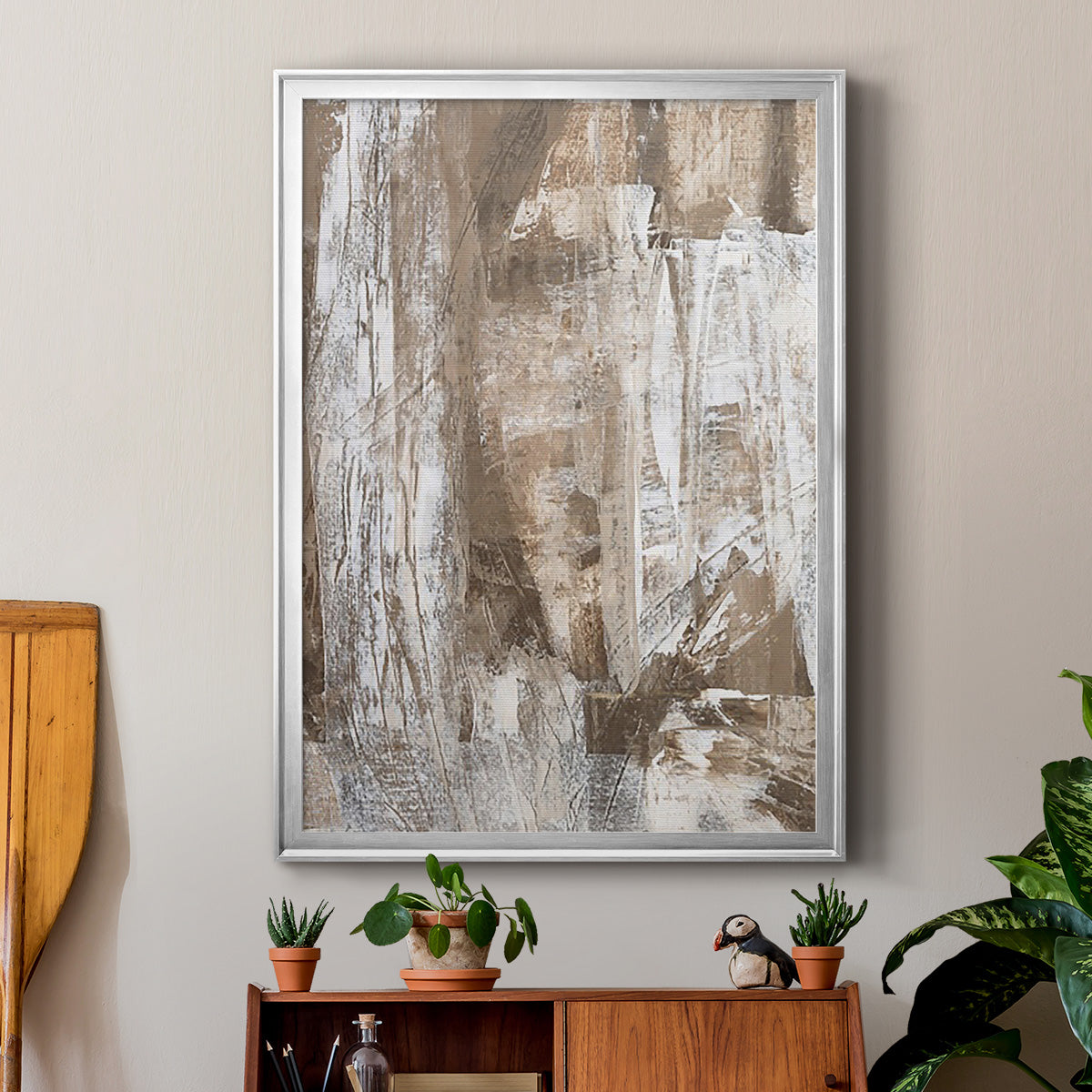 Bronzed I - Modern Framed Canvas Print