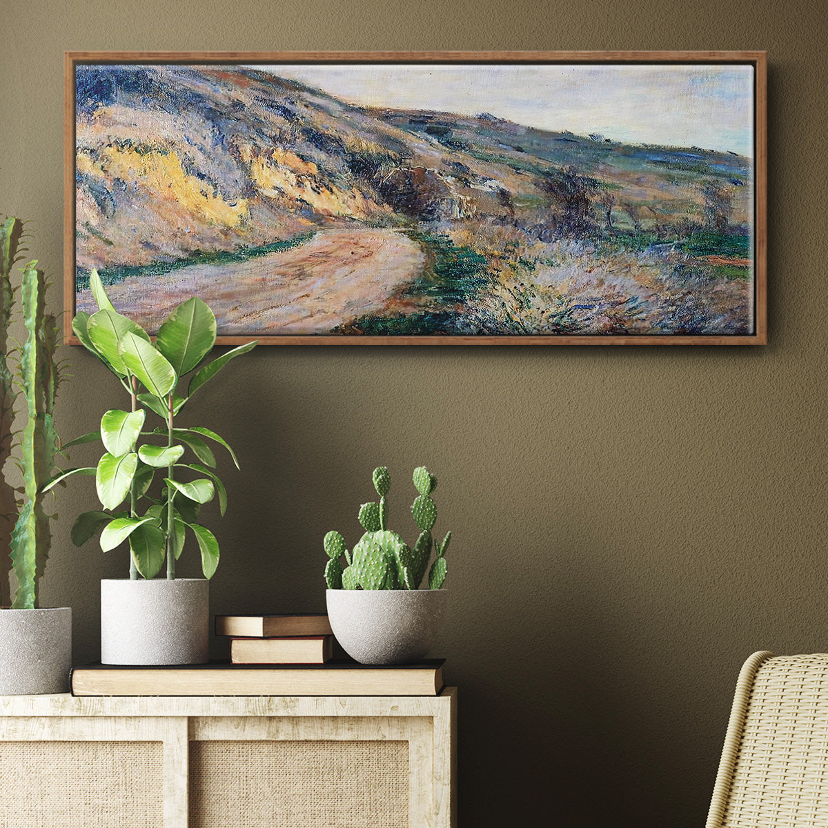 The Road to Giverny, 1885 - Floater Framed Canvas Print