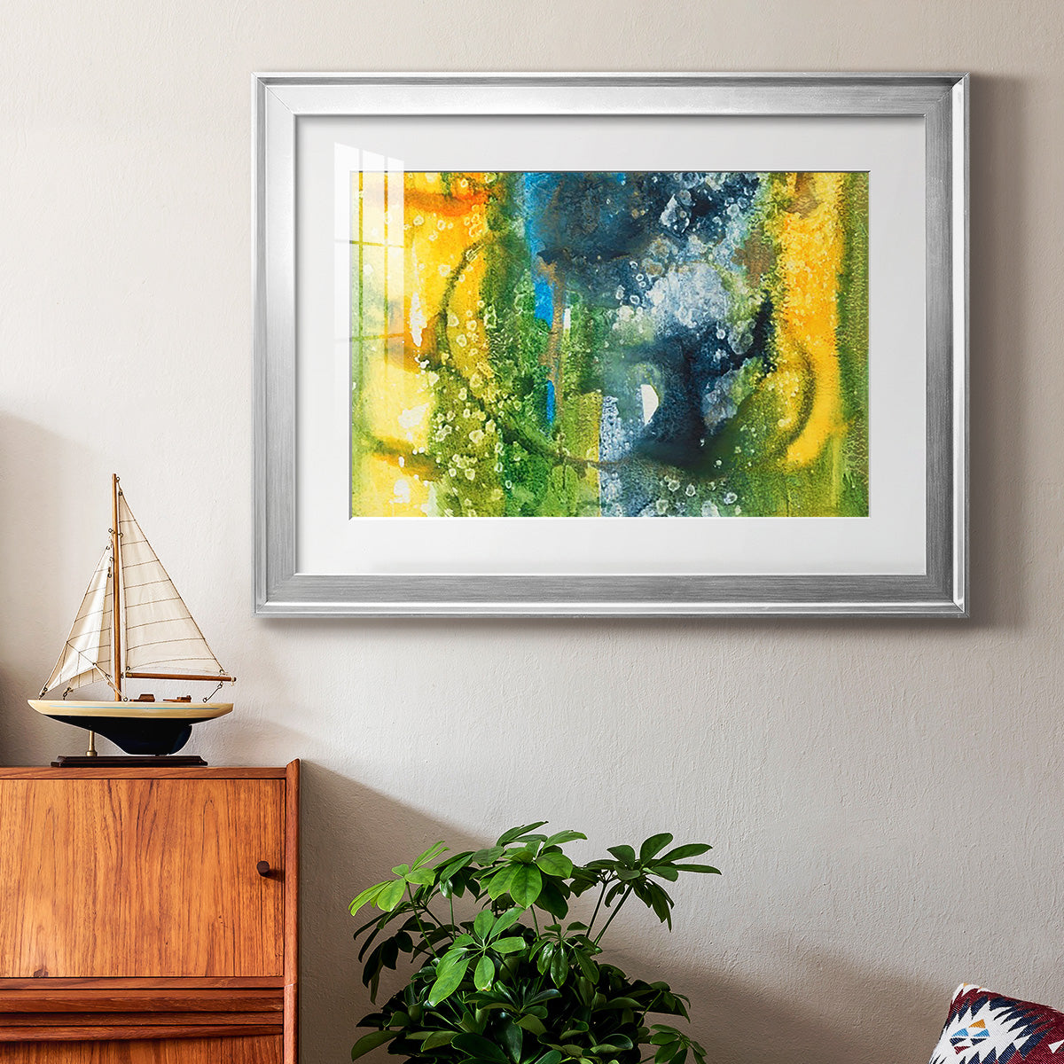 Aquatic Energy III - Modern Framed Art Print