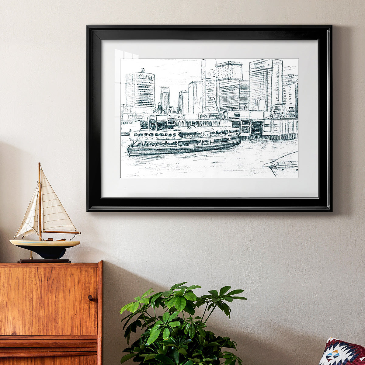 Ferryboats IV Premium Framed Print - Ready to Hang