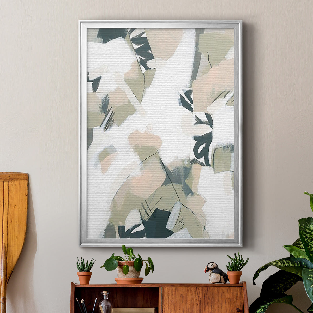 Sumi Storm II - Modern Framed Canvas Print