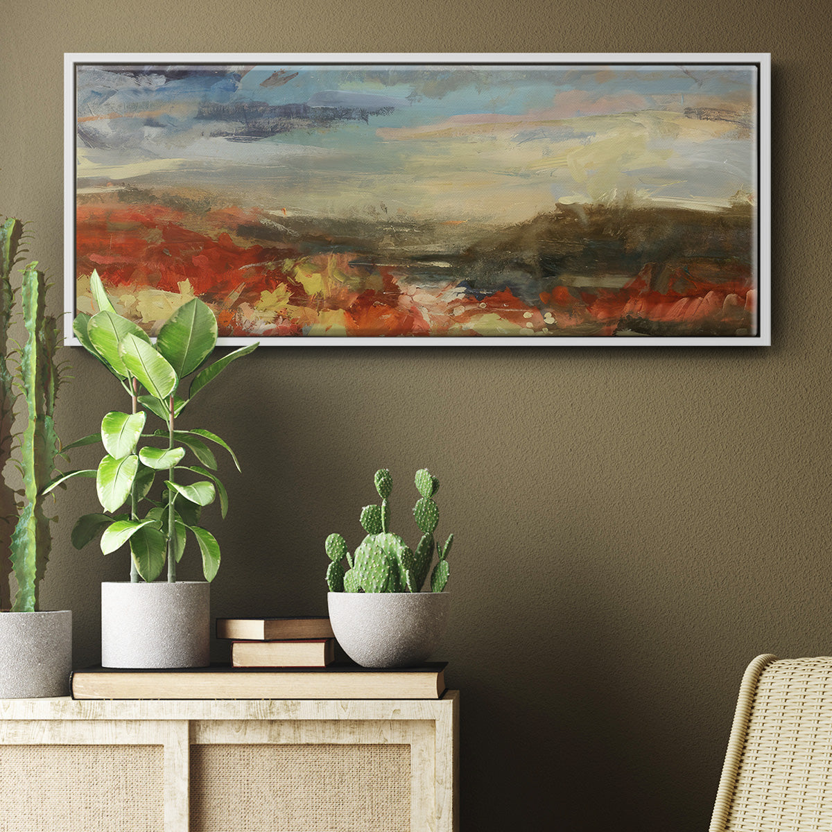 Landscape Study - Floater Framed Canvas Print