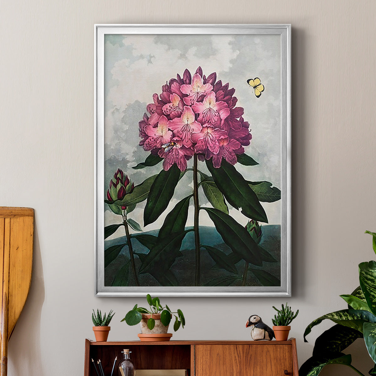 Temple of Flora X - Modern Framed Canvas Print