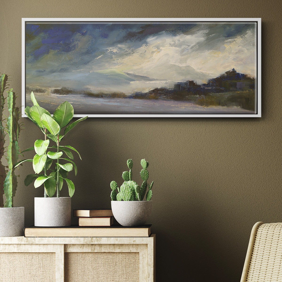 Seaside Sanctuary - Floater Framed Canvas Print