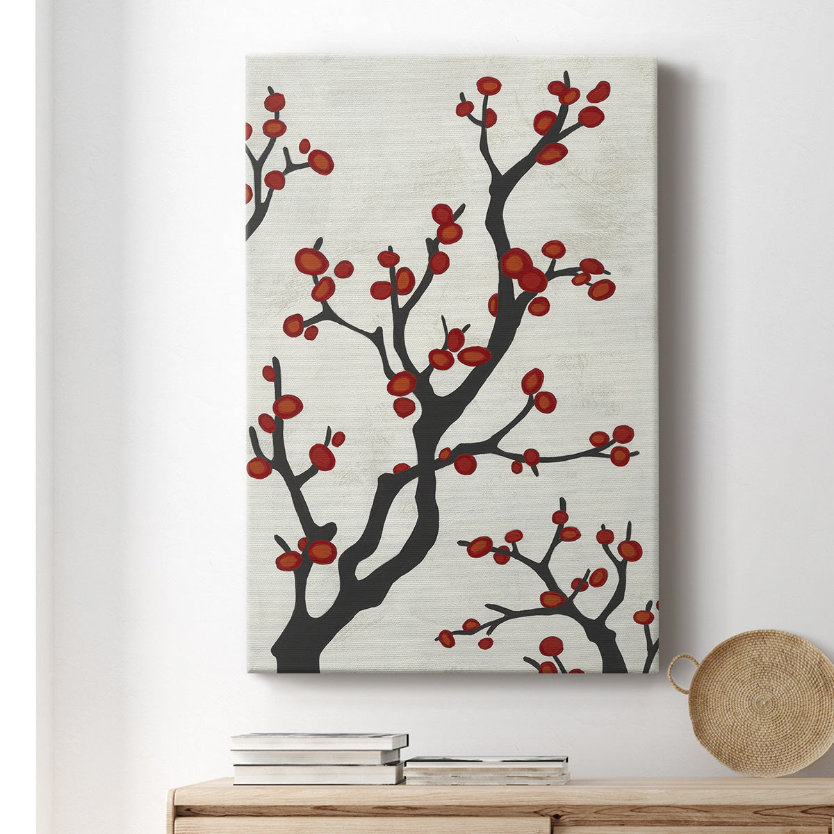 Red Berry Branch I - Canvas Art Print