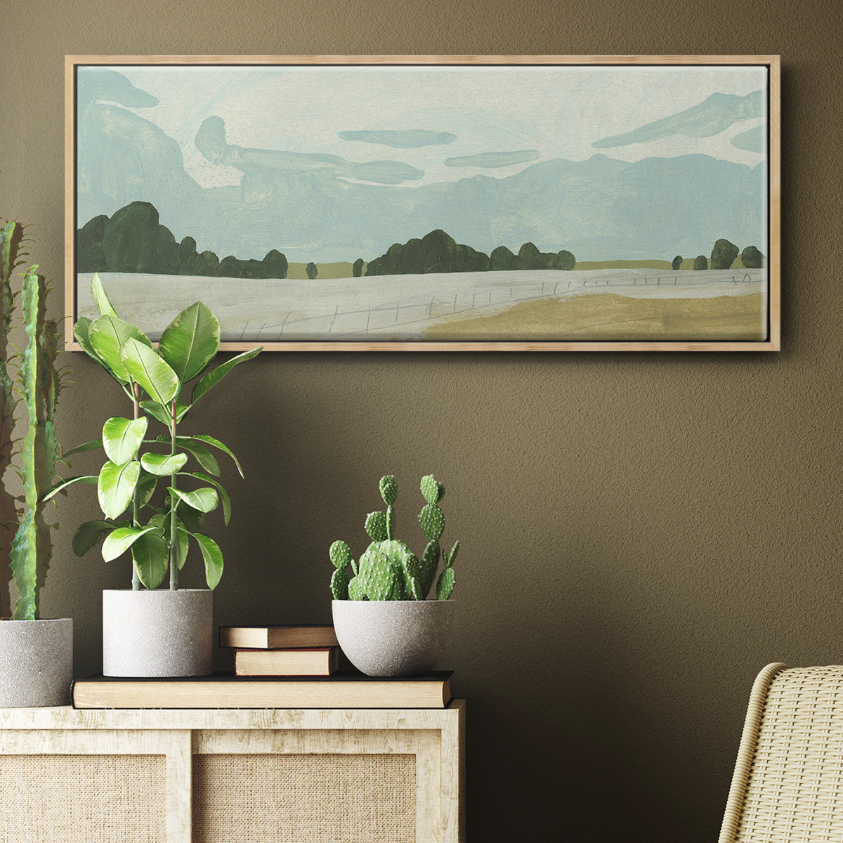 Farmland Study II - Floater Framed Canvas Print