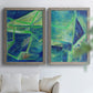 Geometric in Cool I - Premium Framed Canvas 2 Piece Set - Ready to Hang