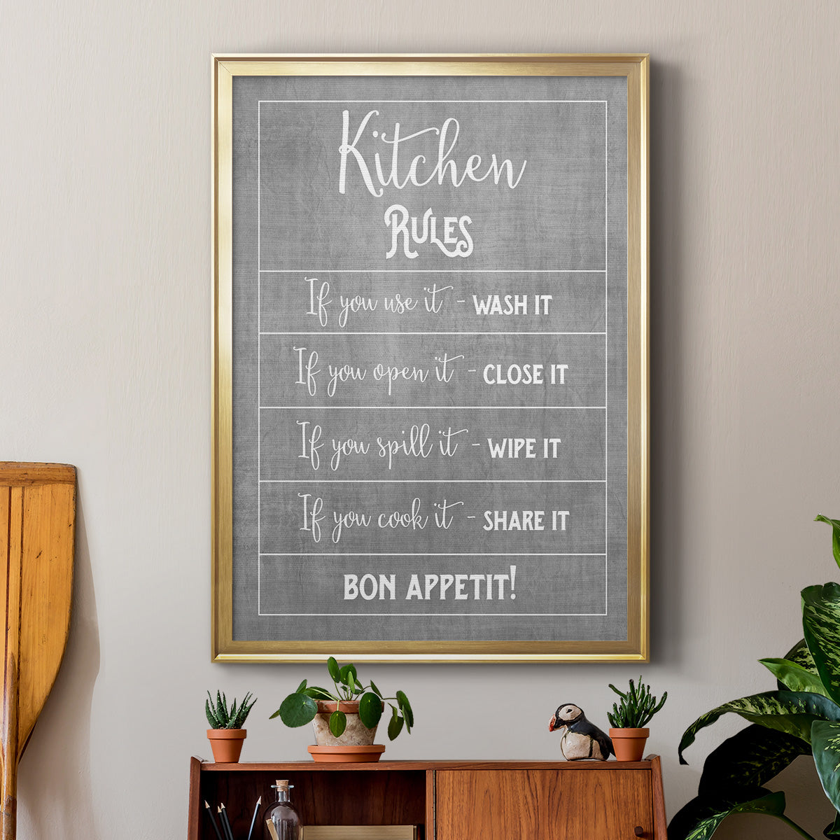 Bon Appetit - Modern Framed Canvas Print