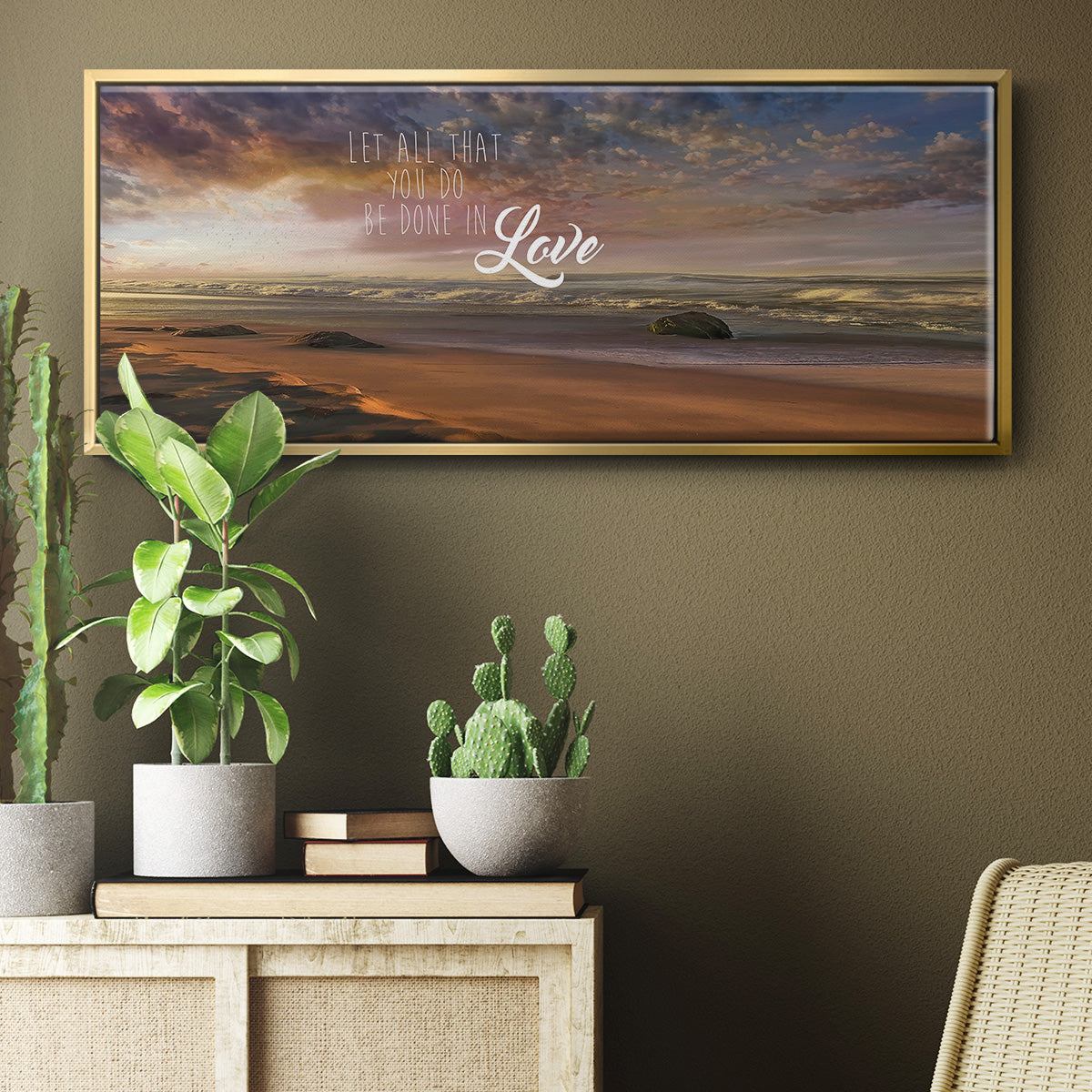 Be Done In Love - Floater Framed Canvas Print