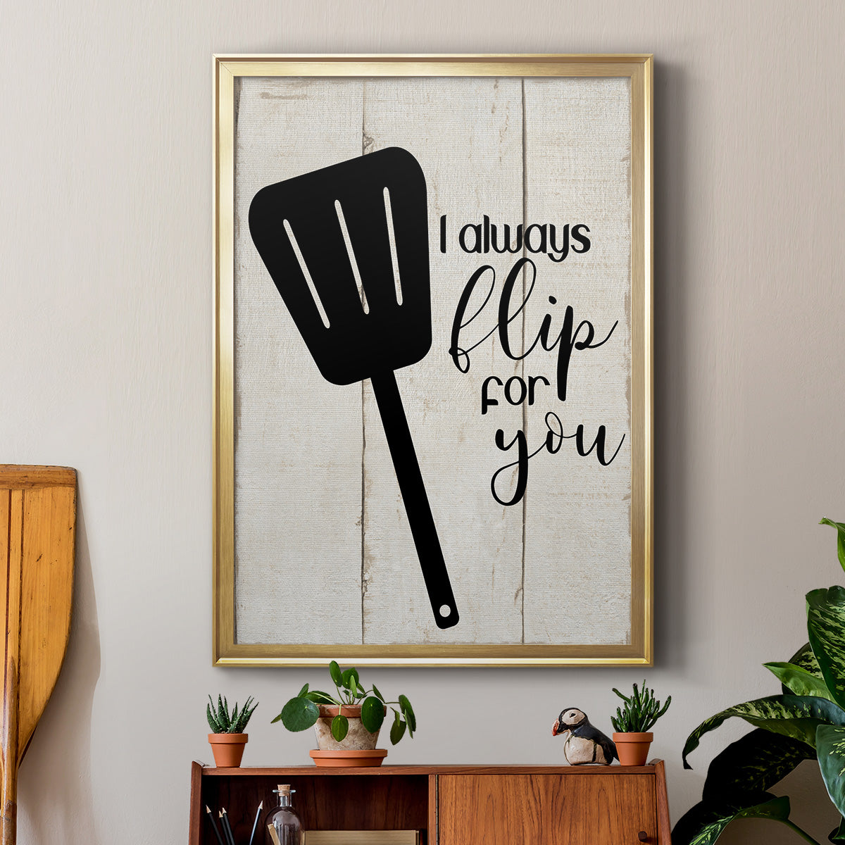 Flip For You - Modern Framed Canvas Print