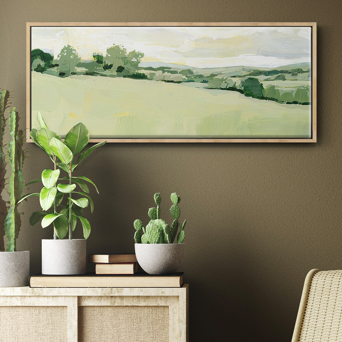 Pearly Pasture I - Floater Framed Canvas Print