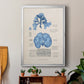 Blue Marine Algae IV -  Framed Canvas Print