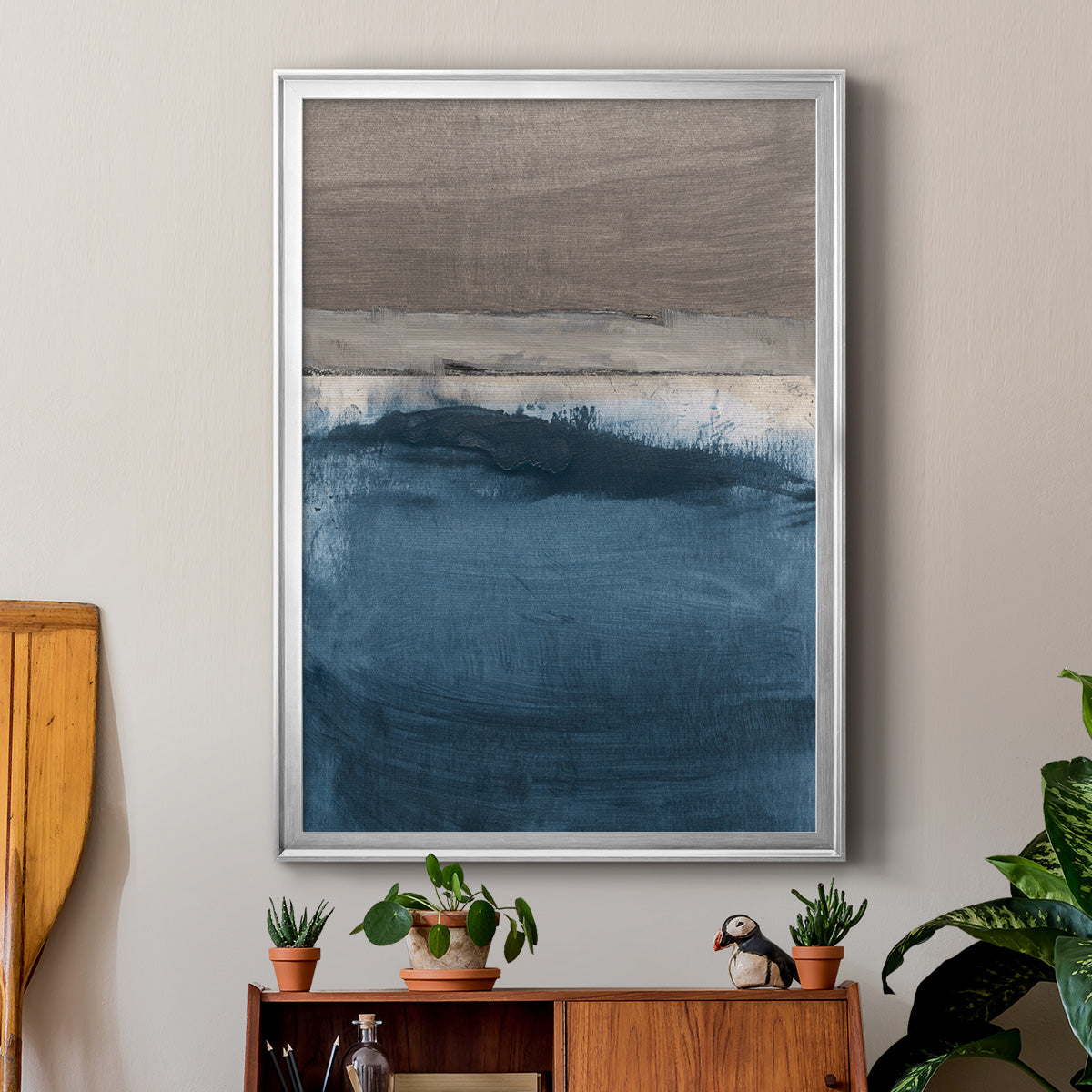 Midnight Sky - Modern Framed Canvas Print