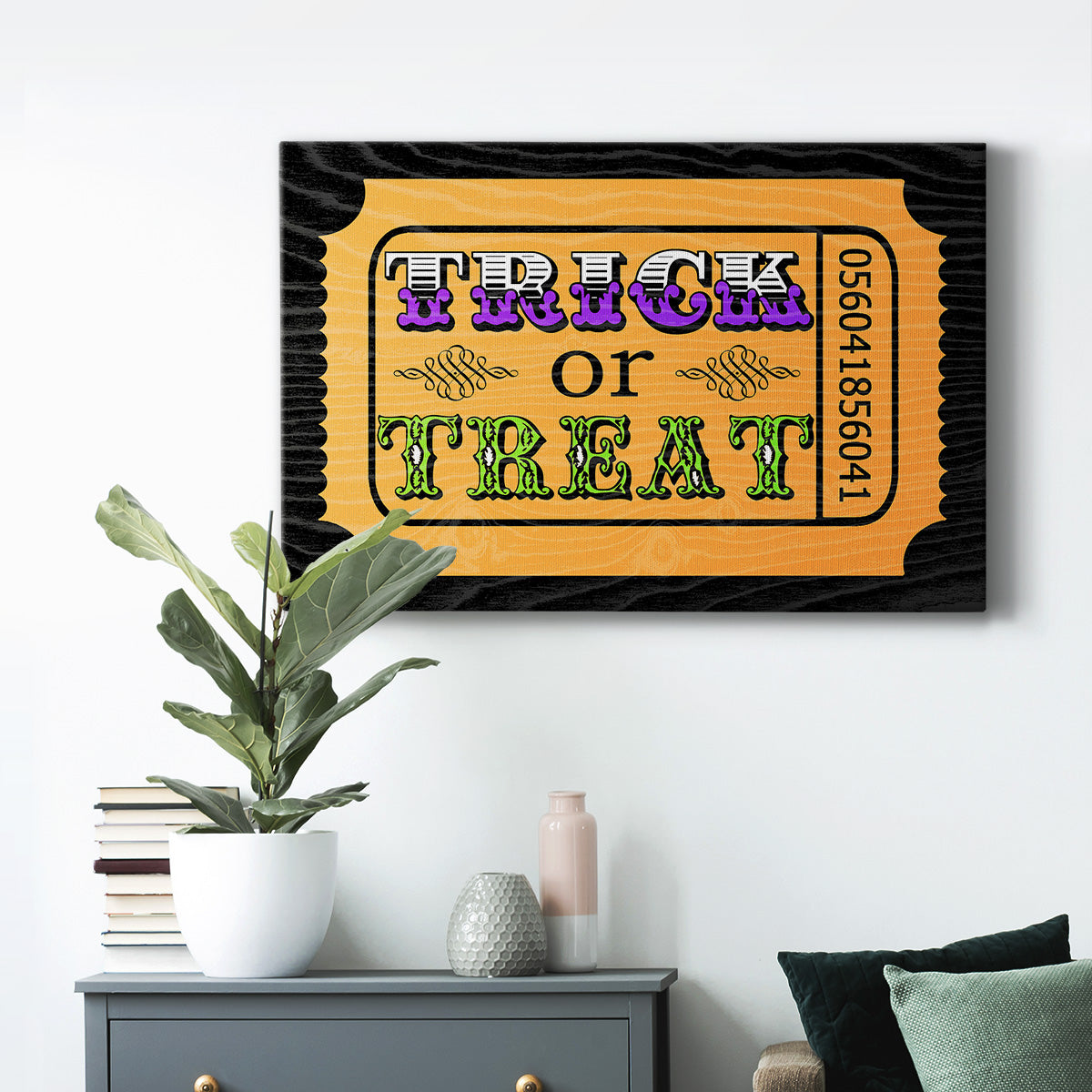 Trick or Treat Ticket - Canvas Art Print