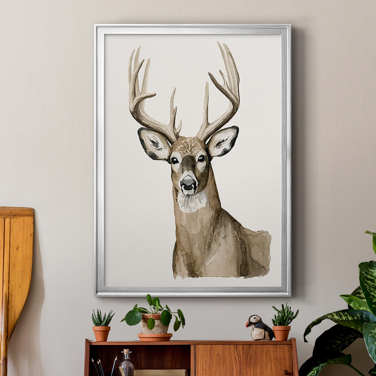 Handsome Whitetail I - Modern Framed Canvas Print