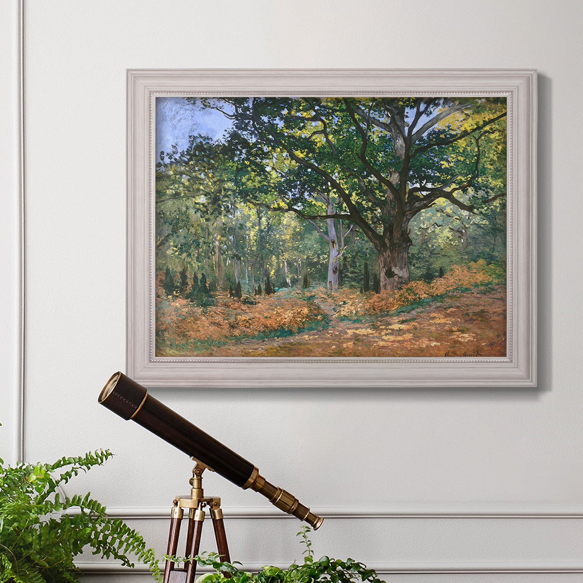 The Bodmer Oak, Fontainebleau Forest - Ornate Framed Canvas Print