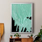Teal Cascade I - Modern Framed Canvas Print
