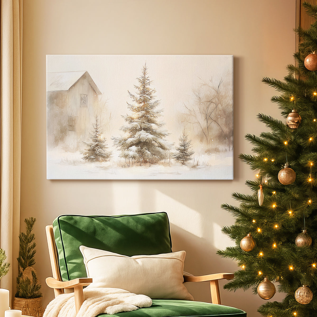 Midwinter of Tinsel-Gold Blessing - Canvas Art Print