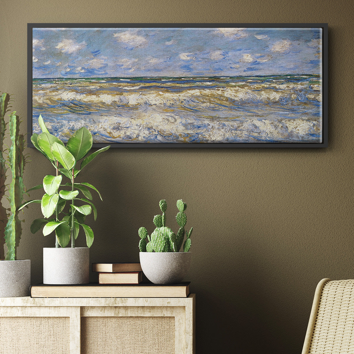 Rough Sea, 1881 - Floater Framed Canvas Print
