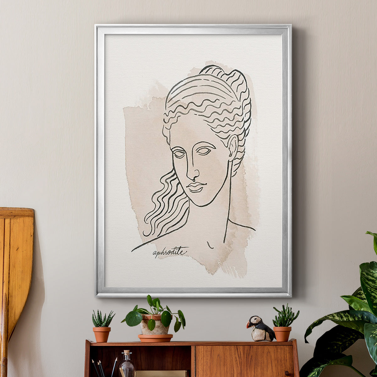 Greek Busts V - Modern Framed Canvas Print