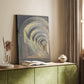 Canvas art print of a stylized interior with strong lines and dramatic light styled in a home decor setting.