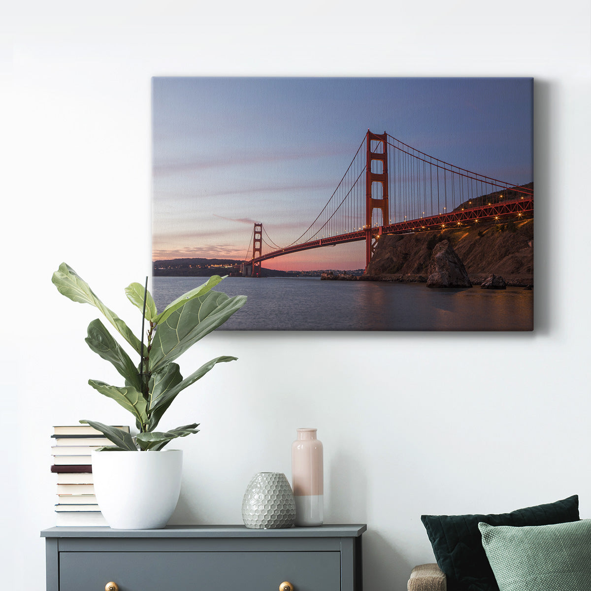 Golden Gate Span Premium Gallery Wrapped Canvas - Ready to Hang