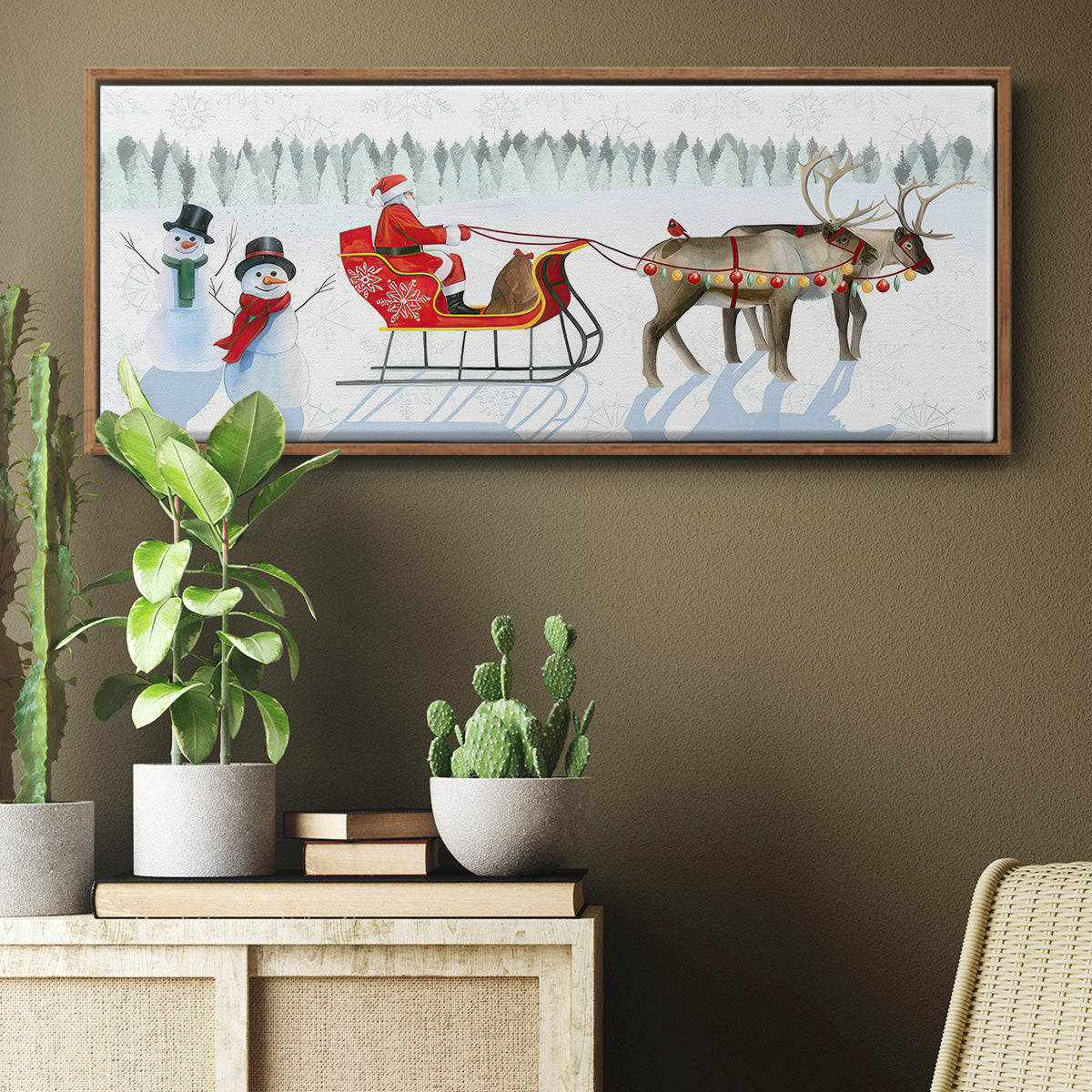 Santa's Snowmen Collection D - Floater Framed Canvas Print