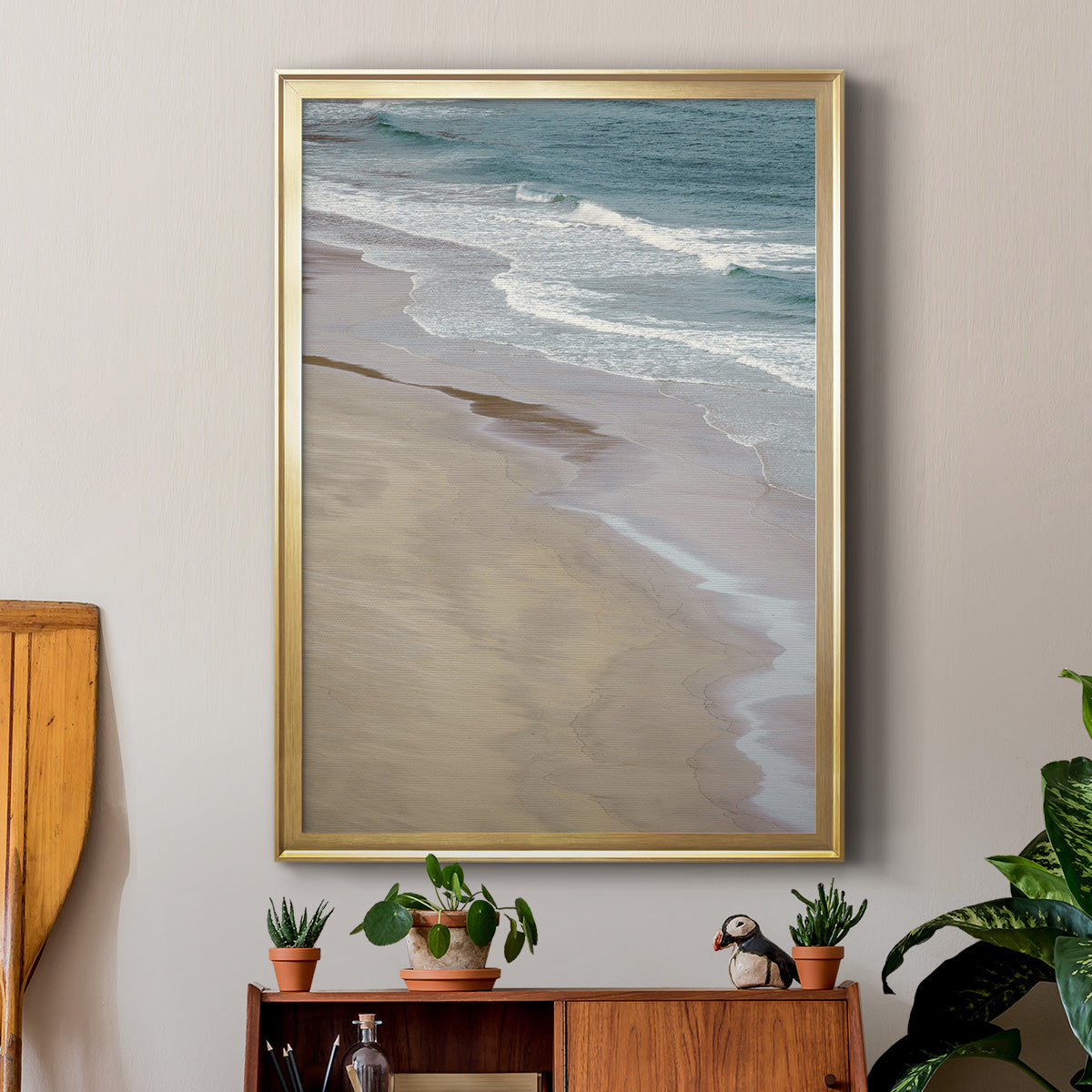 Low Tide Summer - Modern Framed Canvas Print