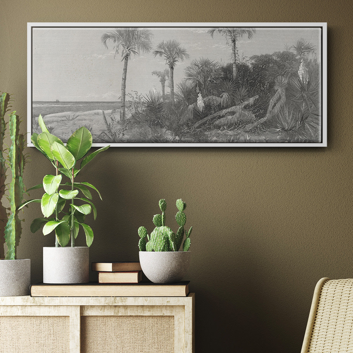 On the Coast of Florida - Floater Framed Canvas Print