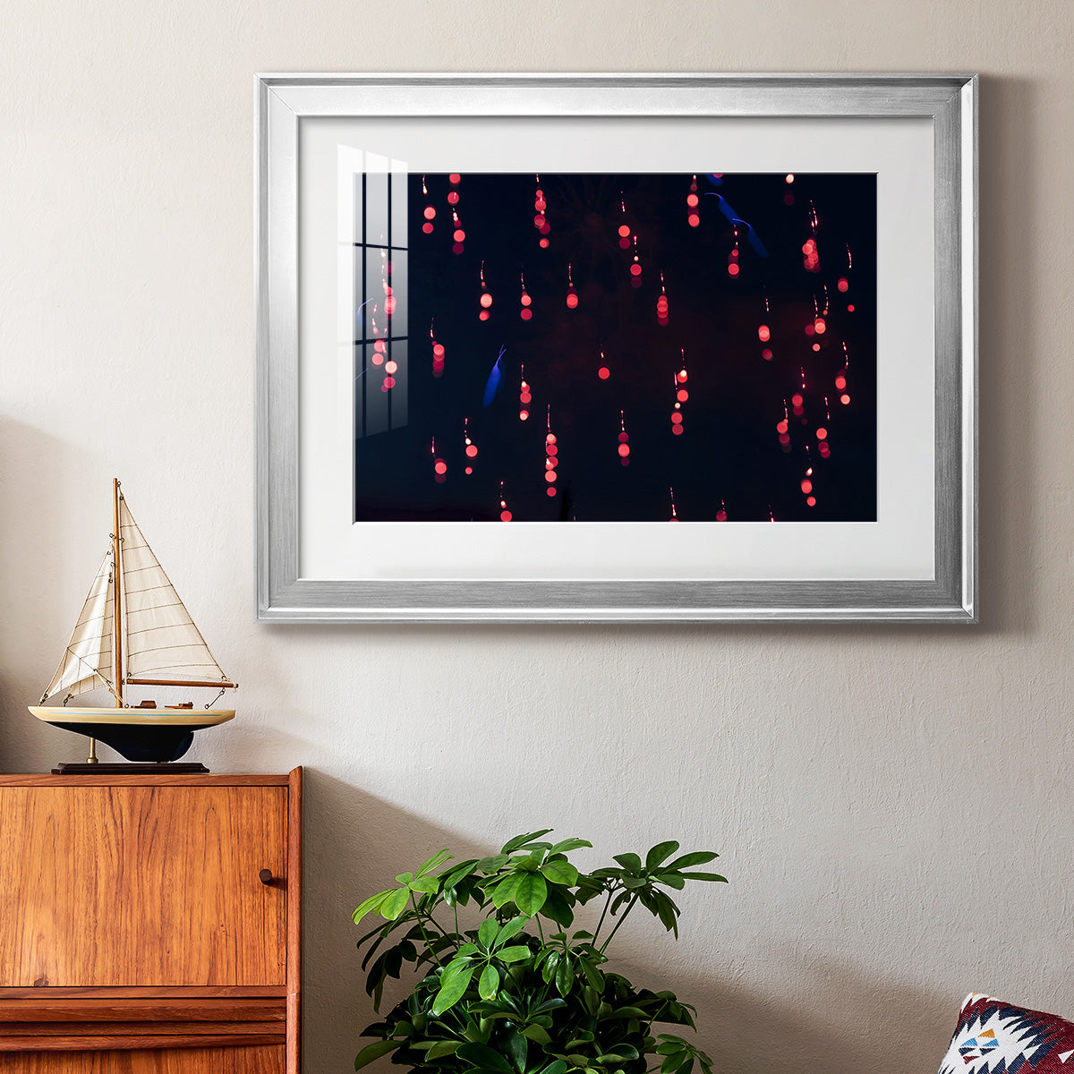 Crimson Constellation Premium Framed Print - Ready to Hang