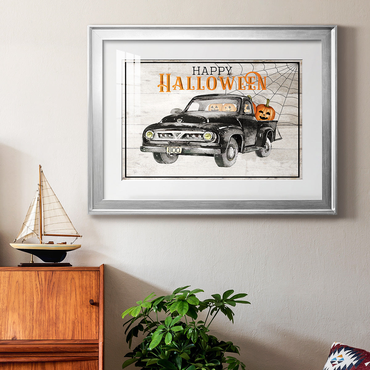 Happy Halloween Premium Framed Print - Ready to Hang