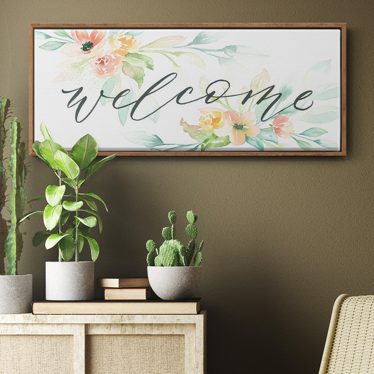 Welcome - Floater Framed Canvas Print