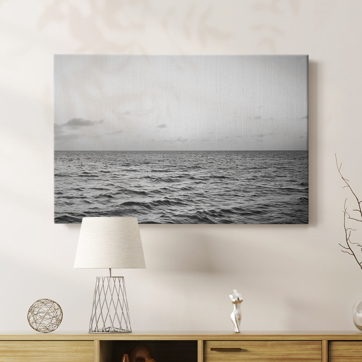 Rough Gray Sea Waves - Canvas Art Print