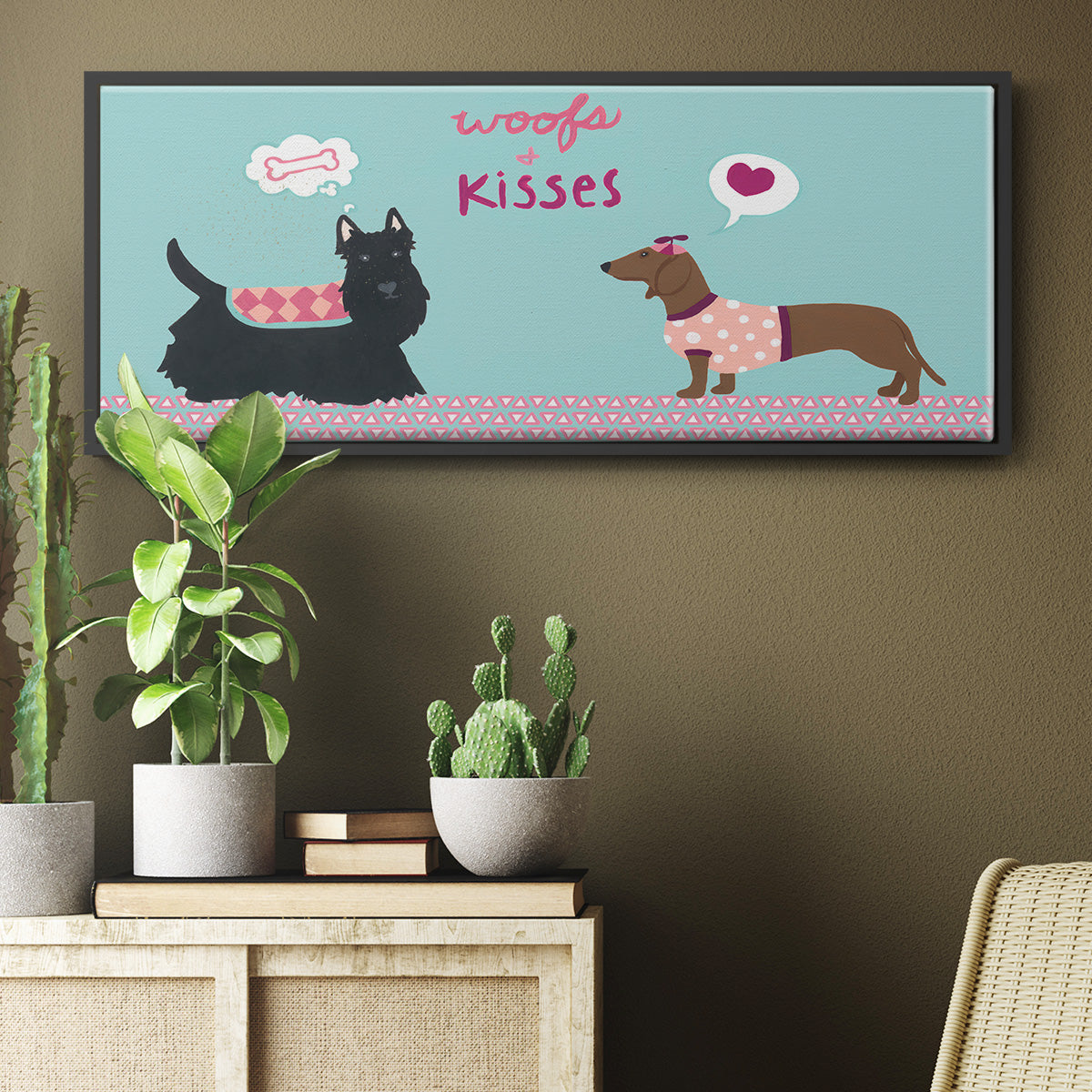 Valendogs Collection C - Floater Framed Canvas Print