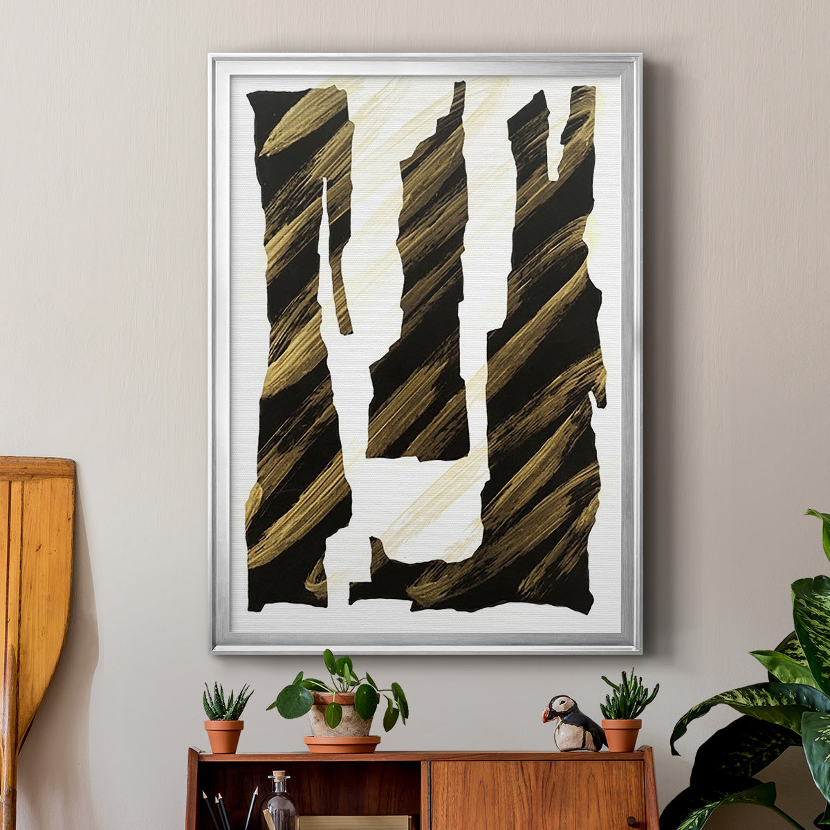 Onyx Obelisks I - Modern Framed Canvas Print