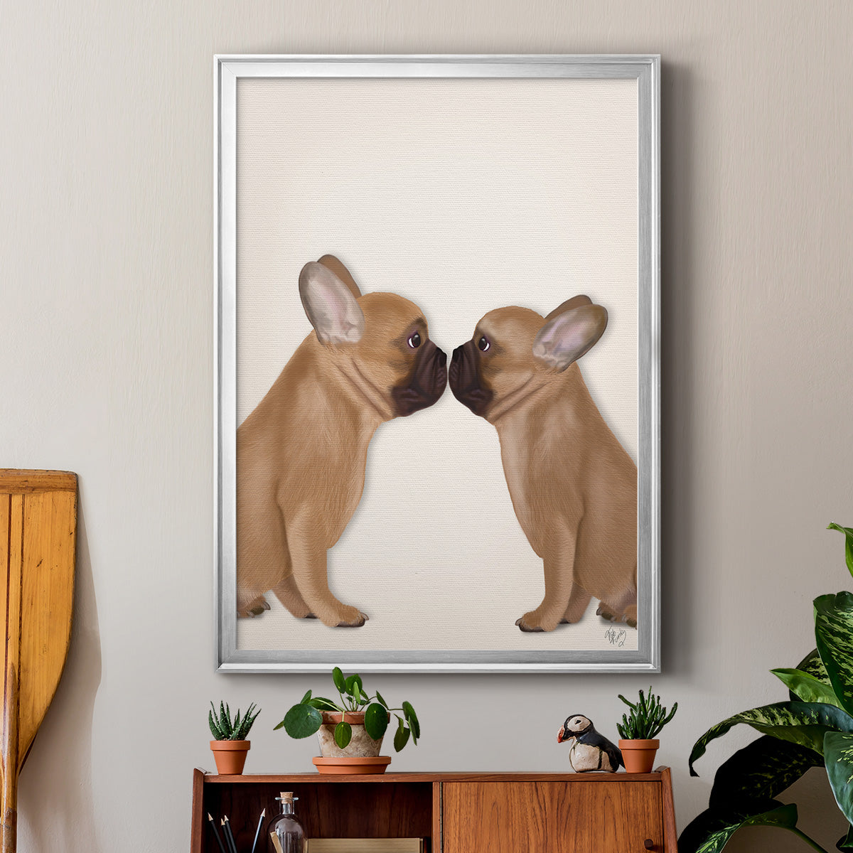 French Kiss Close Up I - Modern Framed Canvas Print
