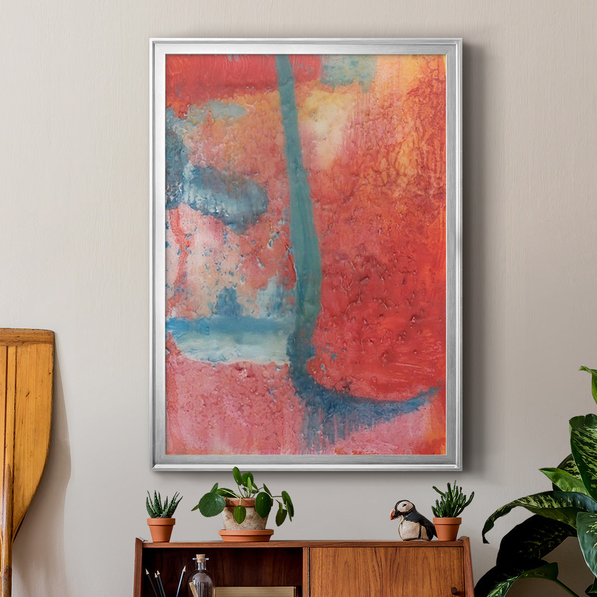 Spring Step II - Modern Framed Canvas Print