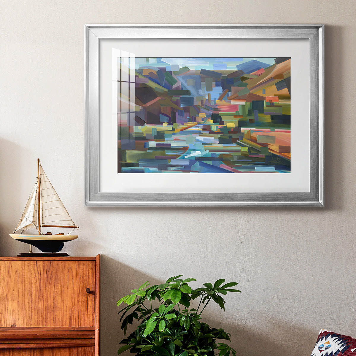 Pieces of Yakima Canyon - Modern Framed Art Print