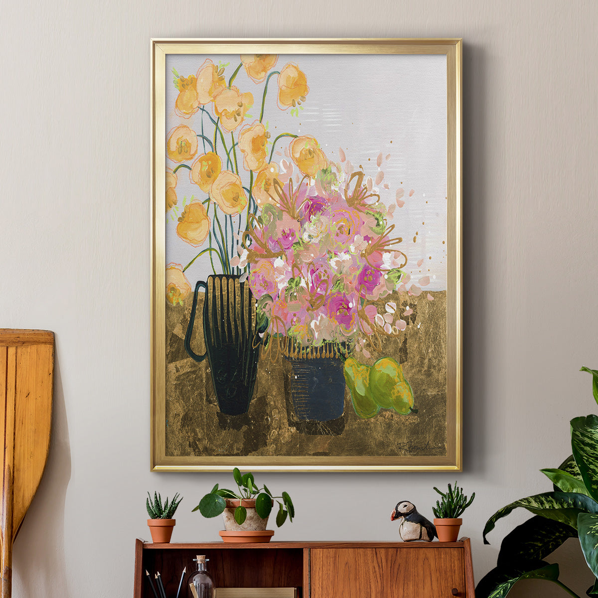 Not So Still Life - Modern Framed Canvas Print