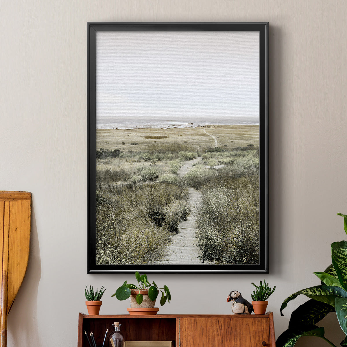 Footpath to Paradise - Modern Framed Canvas Print