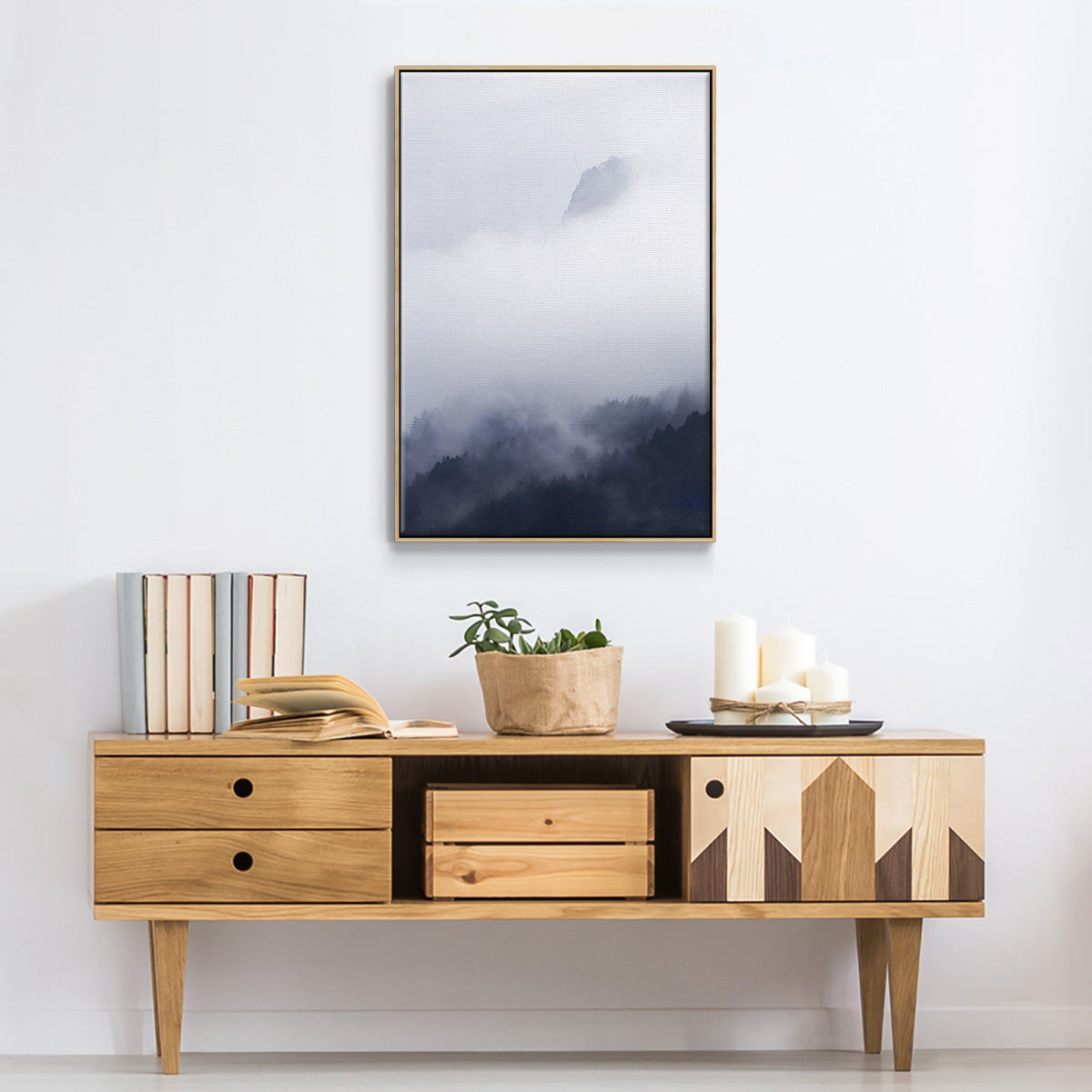 Above the Clouds - Floater Framed Canvas Print