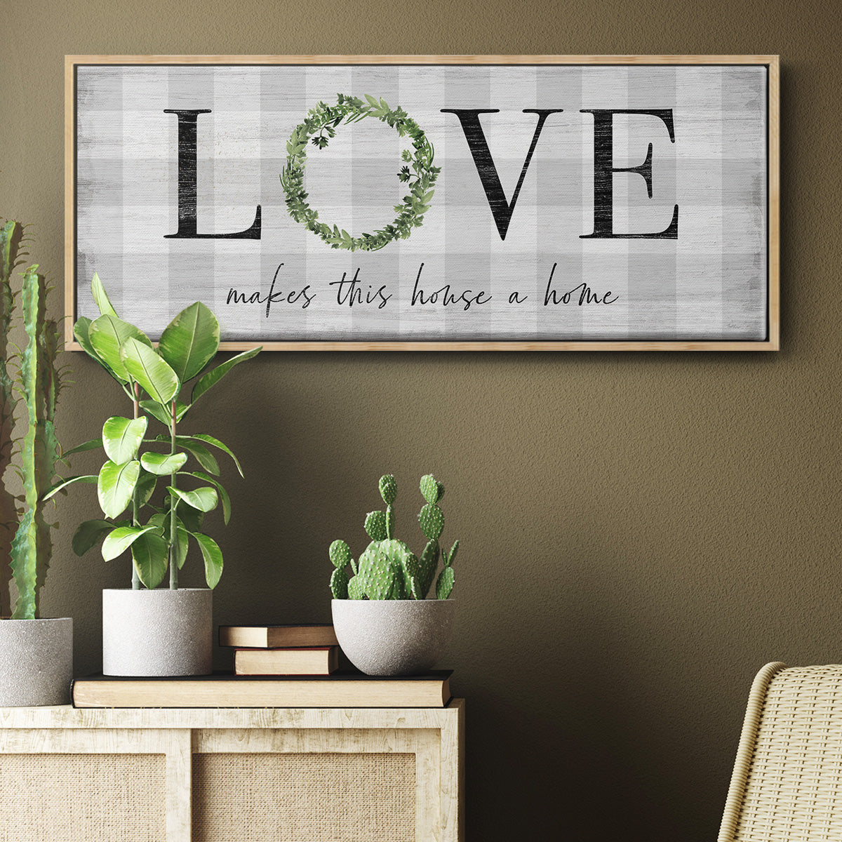 Makes This House A Home - Floater Framed Canvas Print