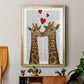 Giraffe Love - Modern Framed Canvas Print