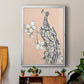 Peacock in Gold I - Modern Framed Canvas Print