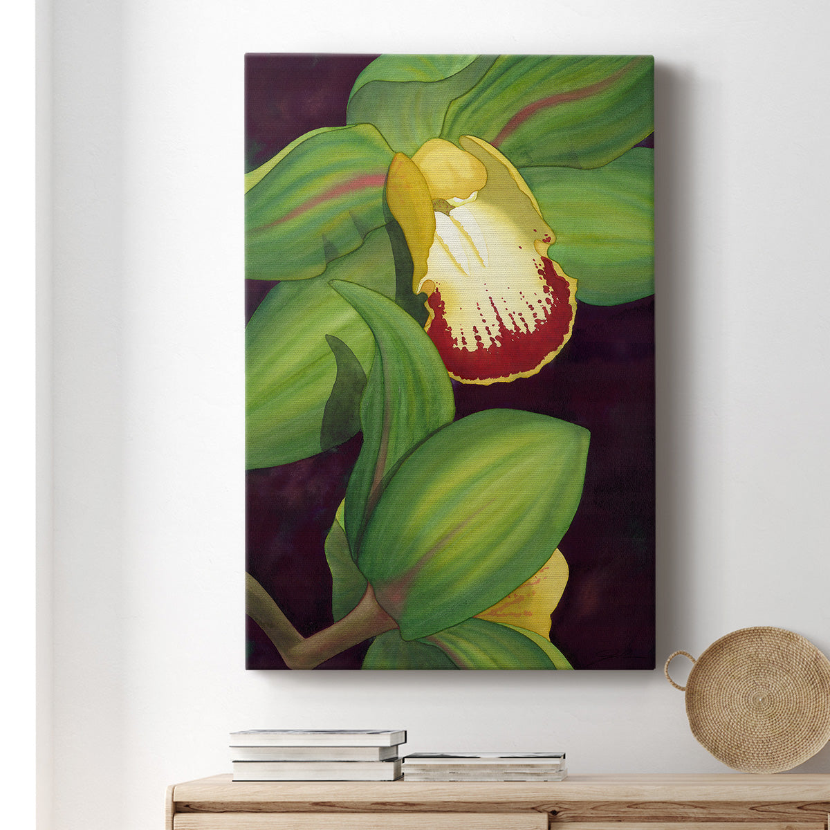 Lime Orchid II Premium Gallery Wrapped Canvas - Ready to Hang