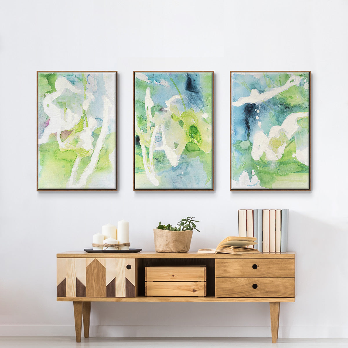 Rising Above I - Framed Premium Gallery Wrapped Canvas L Frame 3 Piece Set - Ready to Hang